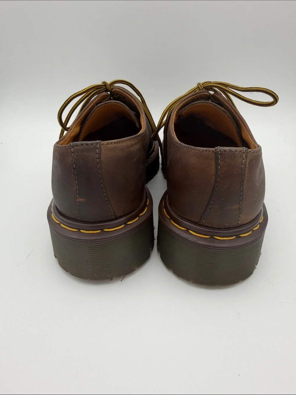 Vintage Dr. Martens Made in England Aztec Crazy Horse 1561 4 Hole Brown Oxford 6